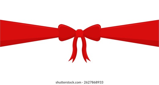 Vector background with red bow.