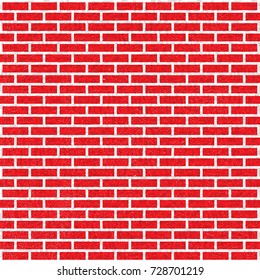 Vector background of red bricks. Seamless pattern