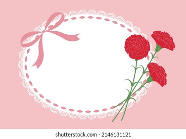 vector background with red carnations for Mother’s Day banners, cards, flyers, social media wallpapers, etc.