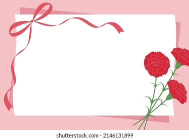 vector background with red carnations for Mother’s Day banners, cards, flyers, social media wallpapers, etc.