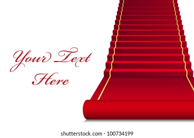Vector background with red Carpet
