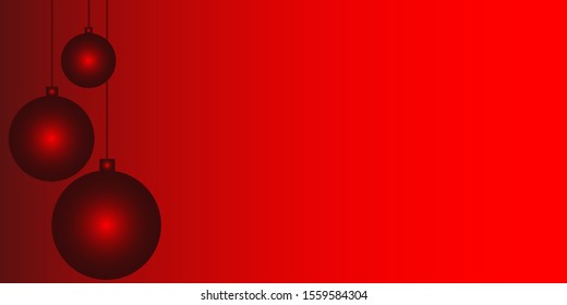 Vector background with red Christmas balls.