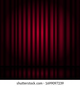 Vector background red curtain and gradient