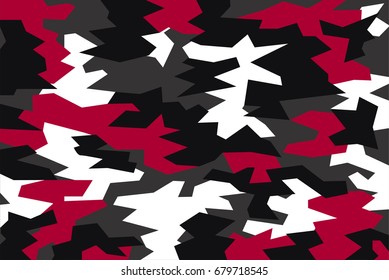 vector background of  red geometric camouflage