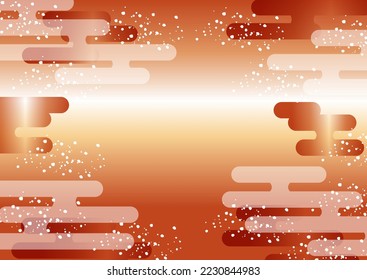 Vector background with red gradient and clouds