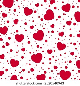 Vector background of red hearts, creative design.