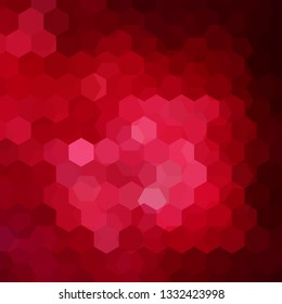 Vector background with red hexagons. Can be used in cover design, book design, website background. Vector illustration