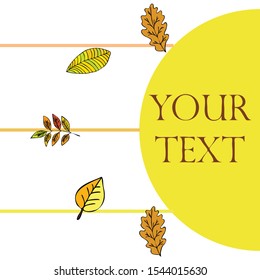 Vector background with red, orange, brown and yellow falling autumn leaves.