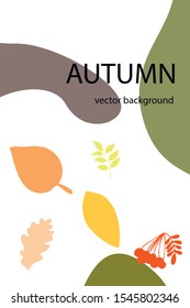 Vector background with red, orange, brown and yellow falling autumn leaves.