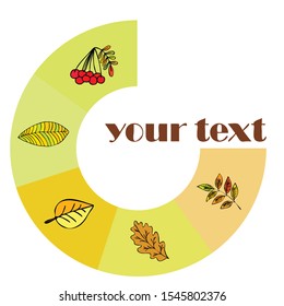 Vector background with red, orange, brown and yellow falling autumn leaves.