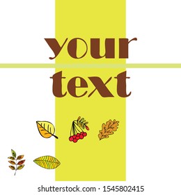 Vector background with red, orange, brown and yellow falling autumn leaves.