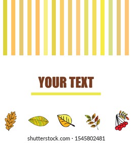 Vector background with red, orange, brown and yellow falling autumn leaves.