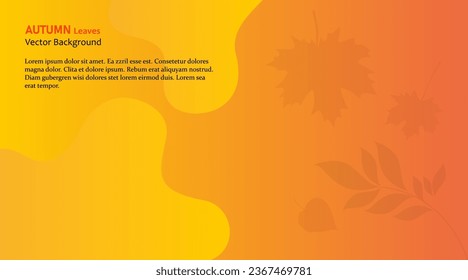 Vector background with red, orange, brown and yellow falling autumn leaves