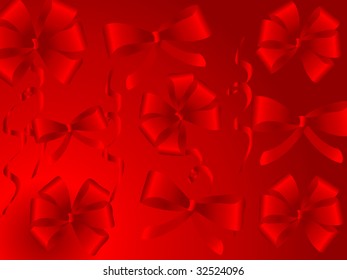 Vector background with red ribbons