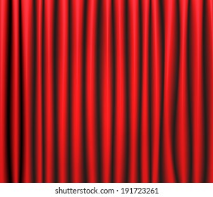 vector background of the red wavy curtain