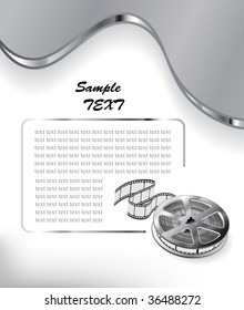  vector background with a reel of film