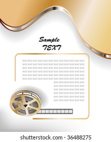  vector background with a reel of film