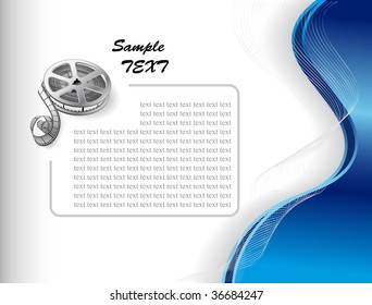  vector background with a reel of film