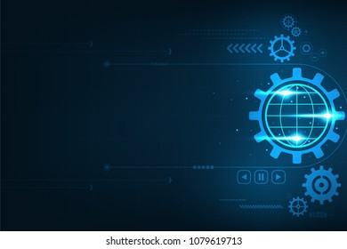 Vector background representing the technology that drives the world.