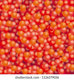 Vector background resembling a ball pit texture with balls of different shades of red
