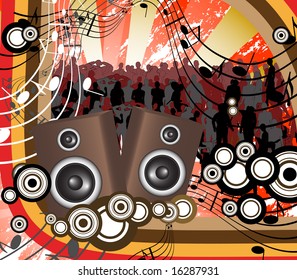 Vector background with retro party