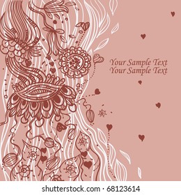 vector background with rich floral ornament