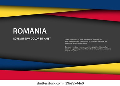 Vector background with Romanian colors and free grey space for your text, Romanian flag, Made in Romania, Romanian icon and symbol