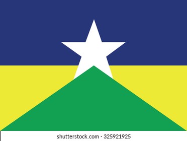 Vector background of rondonia state flag
