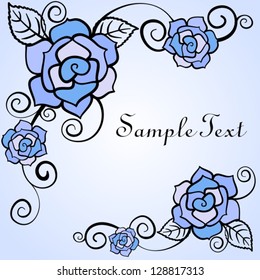 Vector background with rose