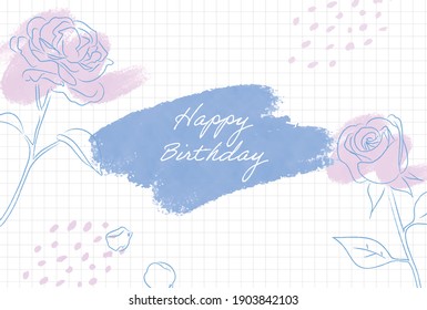 Vektorhintergrund mit Rosenillustrationen für Banner, Karten, Flyer, Wallpaper in sozialen Medien usw.