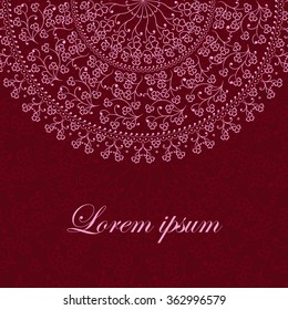 Vector background with round ornate