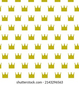 Vector background royal crown, color yellow flat style. Pattern crow