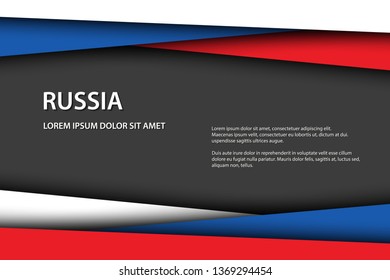 Vector background with Russian colors and free grey space for your text, Russian flag, Made in Russia, Russian icon and symbol