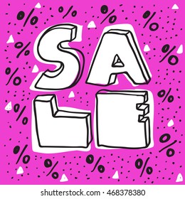 Vector background with SALE text