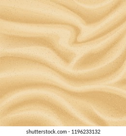 Vector background. Sand texture. Top view. Sandy beach for background. View from above.