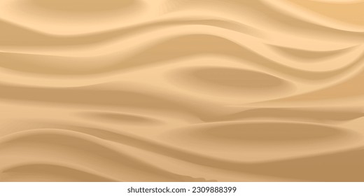 Fondo vectorial. Textura de arena. Vista superior. Playa de arena como telón de fondo. Vista desde arriba. Realista. Dune. Desierto.
