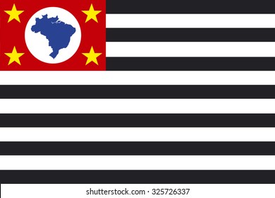 Vector Background Of Sao Paolo State Flag