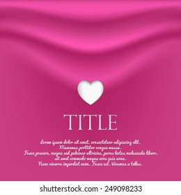Vector background - saturated pink fabric folds