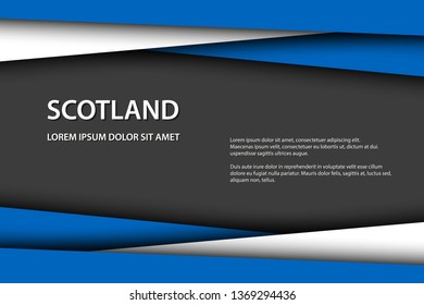 Vector background with Scottish colors and free grey space for your text, Scottish flag, Made in Scotland, Scottish icon and symbol