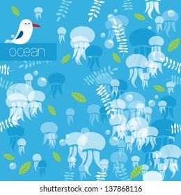 Vector background. Sea.