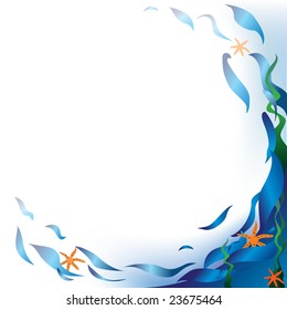 Vector background with sea motives.