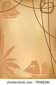 vector background with  sea travel elements (EPS 10)