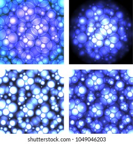 Vector background seamless effect, bokeh, shiny, modern, background, blurry, colorful, blue, green, fragments, illustration.