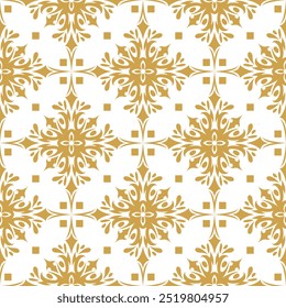 Vektorhintergrund mit einem nahtlosen floralen Ornament auf Golden	