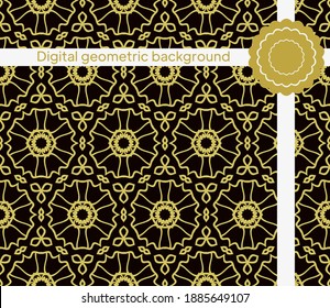 Vector background with seamless geometric pattern. For decoration, invitation, design