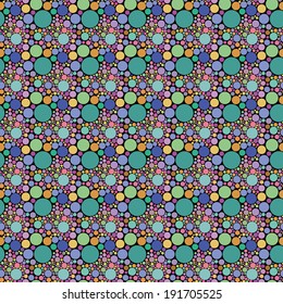 vector background, seamless pattern with circles, geometric design, vector illustration