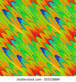 Vector background, seamless pattern with feathers