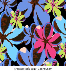 Vector background  seamless pattern floral