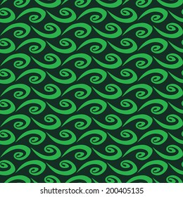 vector background, seamless pattern with green elements, geometric design, vector illustration