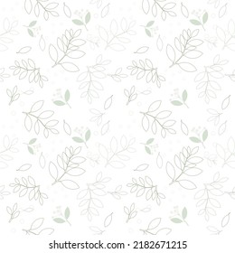 vector background seamless pattern of green leaves on white background suitable for paper covers or textile patterns ideas. vector illustration